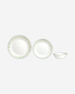 Corelle Spring Blossom Green 12-piece Dinnerware Set, Service for 4. (1150543) - Includes 4 x Dinner Plates, Side Plates & Bowls