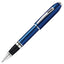Cross Peerless 125 Translucent Quartz Blue Engraved Lacquer Rollerball Pen