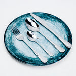 Cuisine Art Evren 24-Piece Cutlery Set - Sleek Silver Stainless Steel Flatware