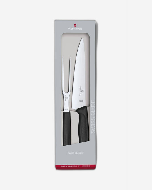 Victorinox Carving Knife 19cm & Fork 15cm Set - 6.7133.2G