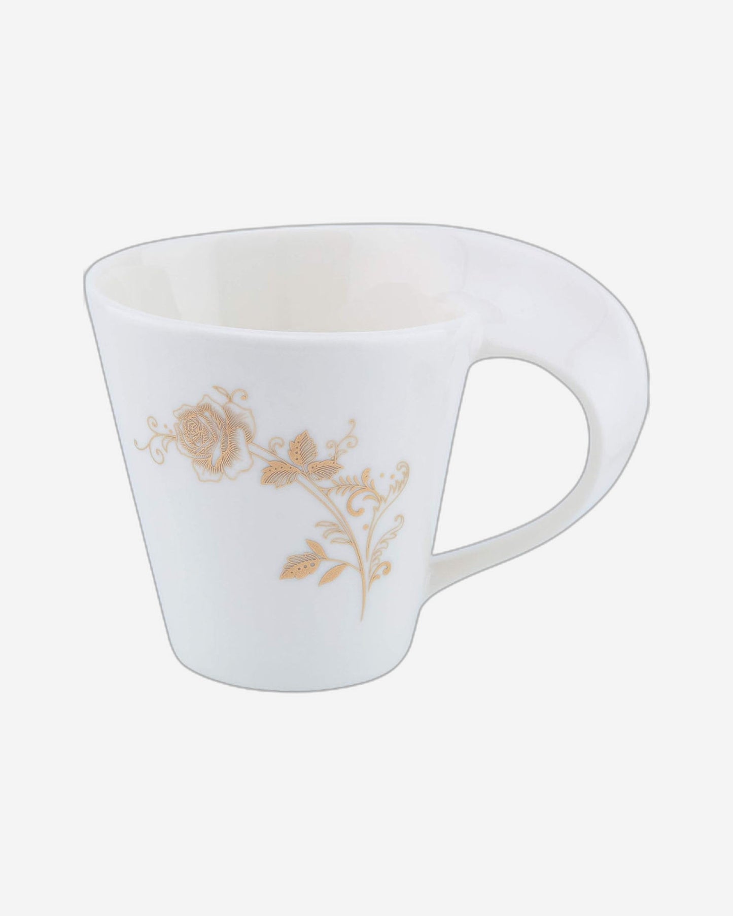 Shallow 12-Piece 90cc Bone China Cups and Saucers Set | Elegant Tea and Coffee Cups with Matching Saucers