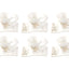 Shallow Porcelain Cup and Saucer Set, 12 Pieces, 200ml | Elegant White Tea and Coffee Set