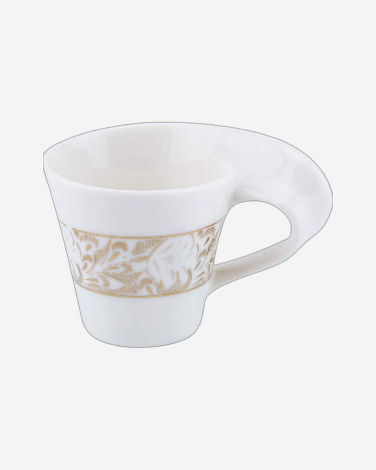 Shallow Porcelain 12-Piece Cup and Saucer Set, 200ml | Elegant White Tea and Coffee Set