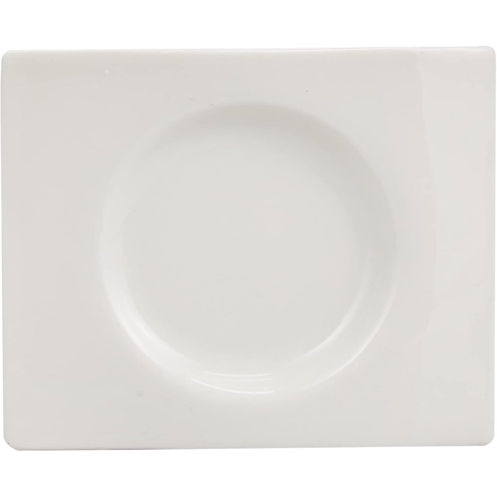 Shallow Bone China Tea Set, White - 15-Piece Set with 1050ml Teapot, 175ml Creamer, 175ml Sugar Bowl, 6x 150ml Cups, and 6 Saucers