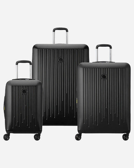 Delsey Paris Christine 3 Piece Set 4 Double Wheel Expandable Trolley