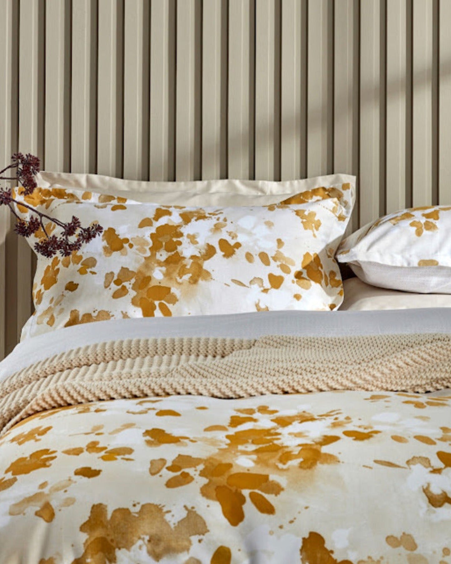 Christy Ink Marks Cushion Gold