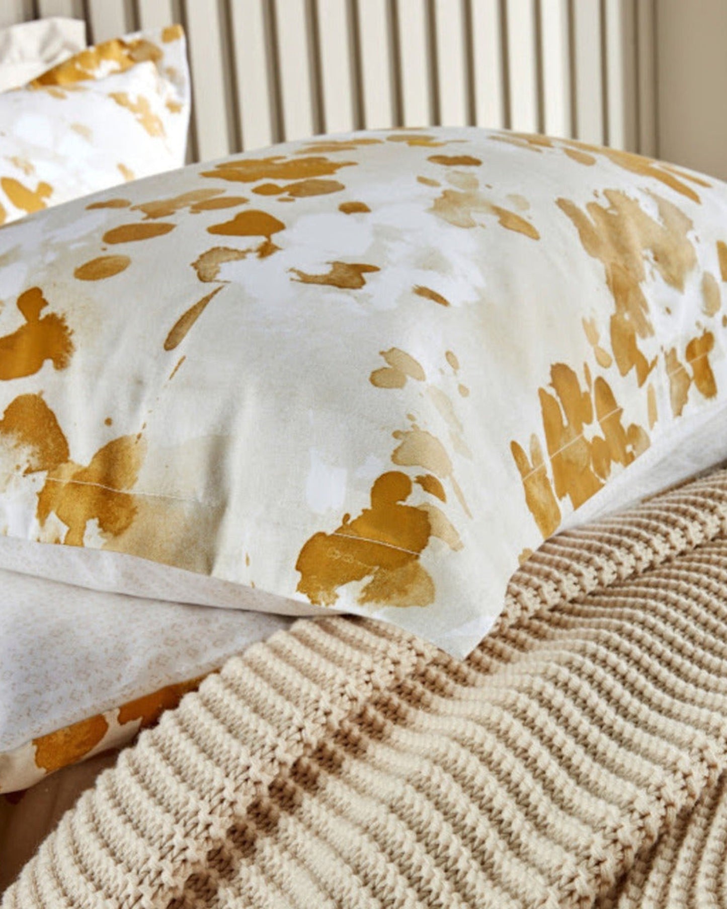 Christy Ink Marks Cushion Gold