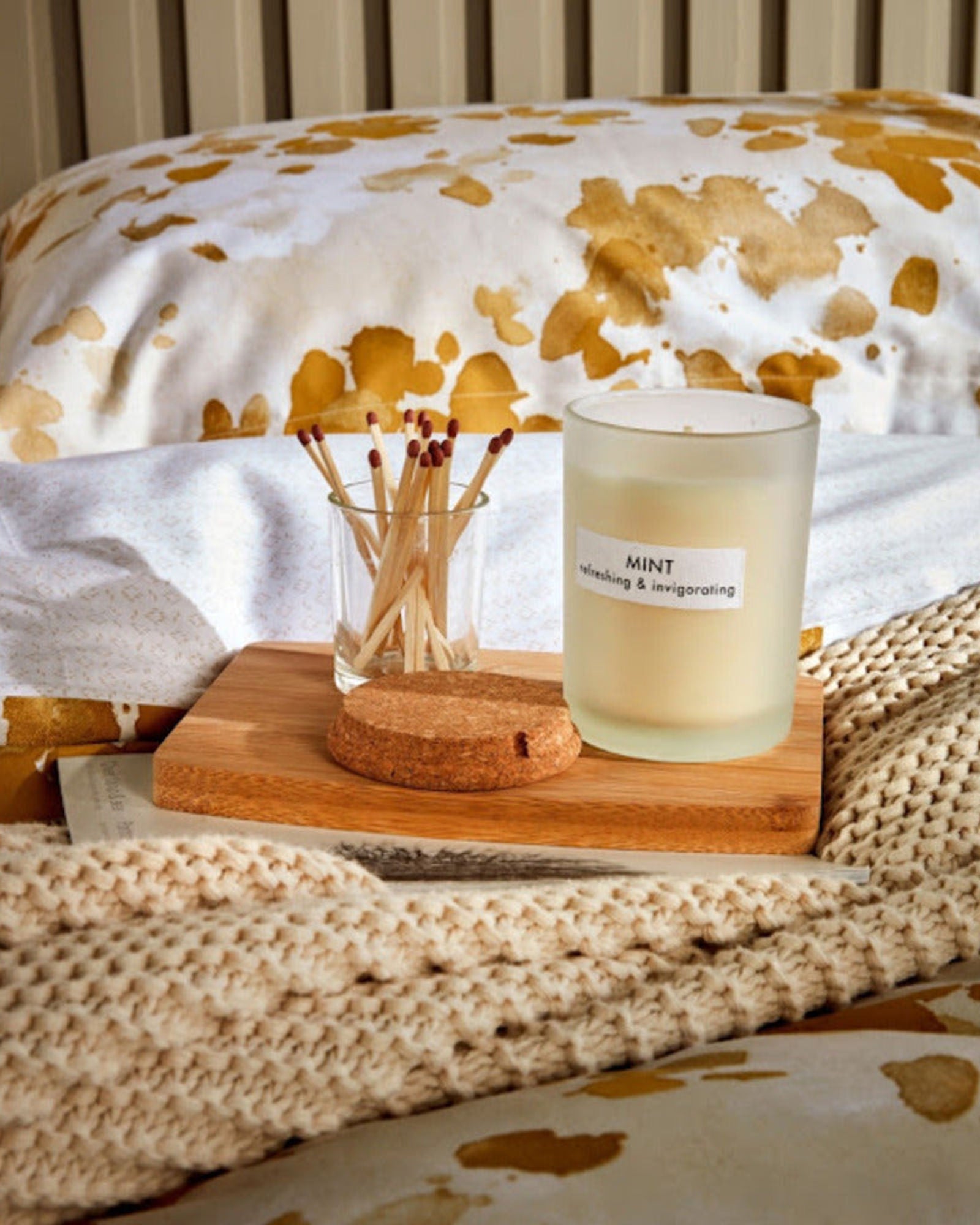 Christy Ink Marks Cushion Gold