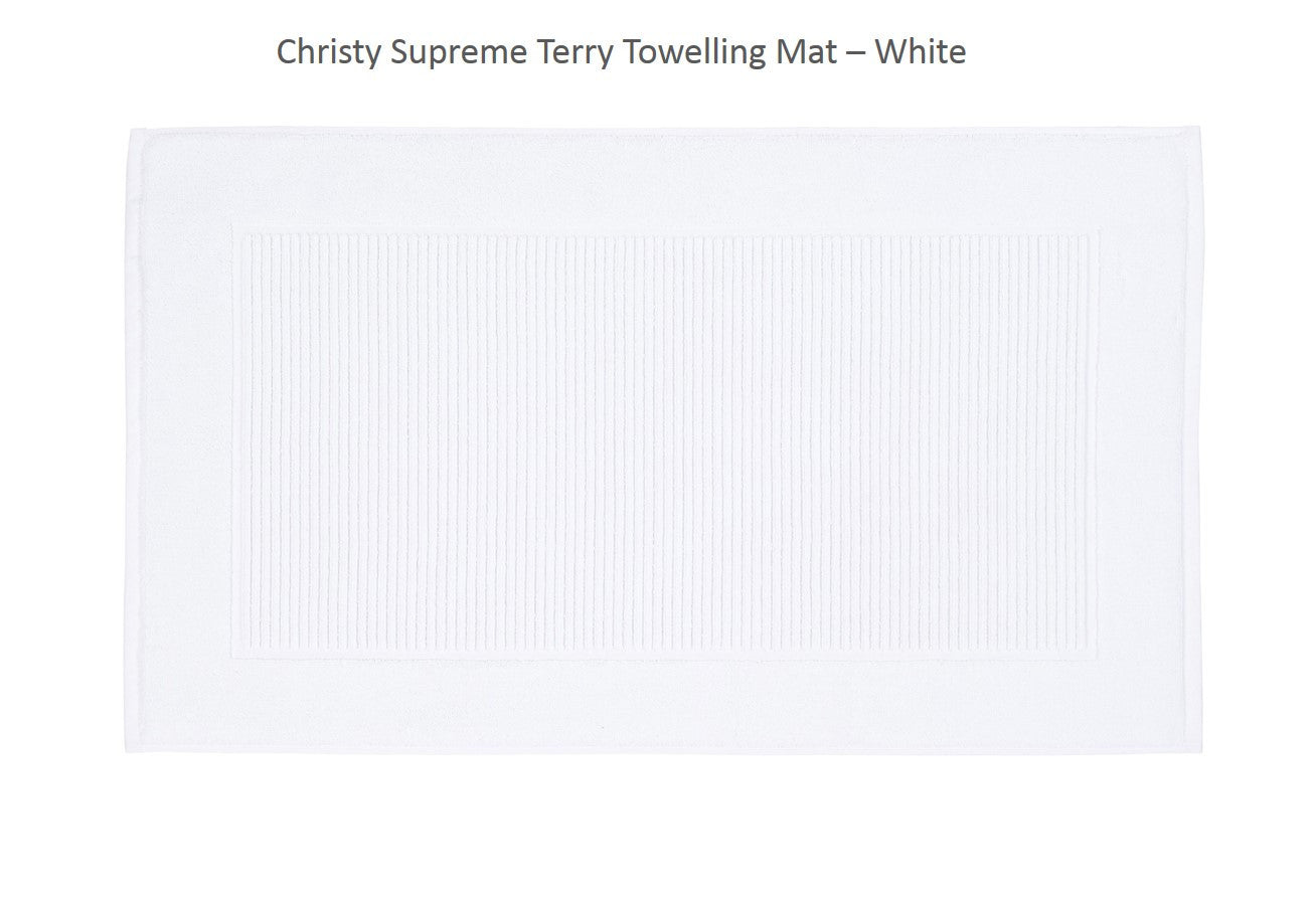 Christy "Supreme" Bath Towels & Mat Collection in White