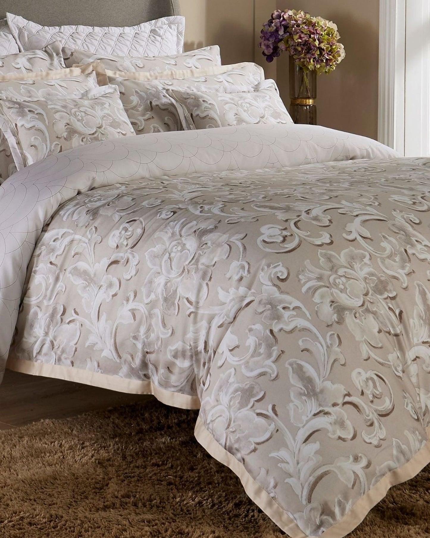 Christy Como Duvet Cover Set Stone