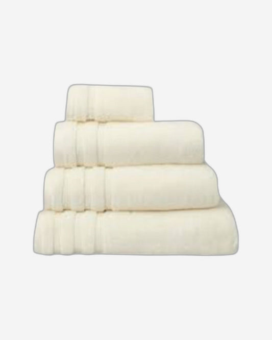 Linen Obsession "Zero Twist" Bath Towels Collection in Cream