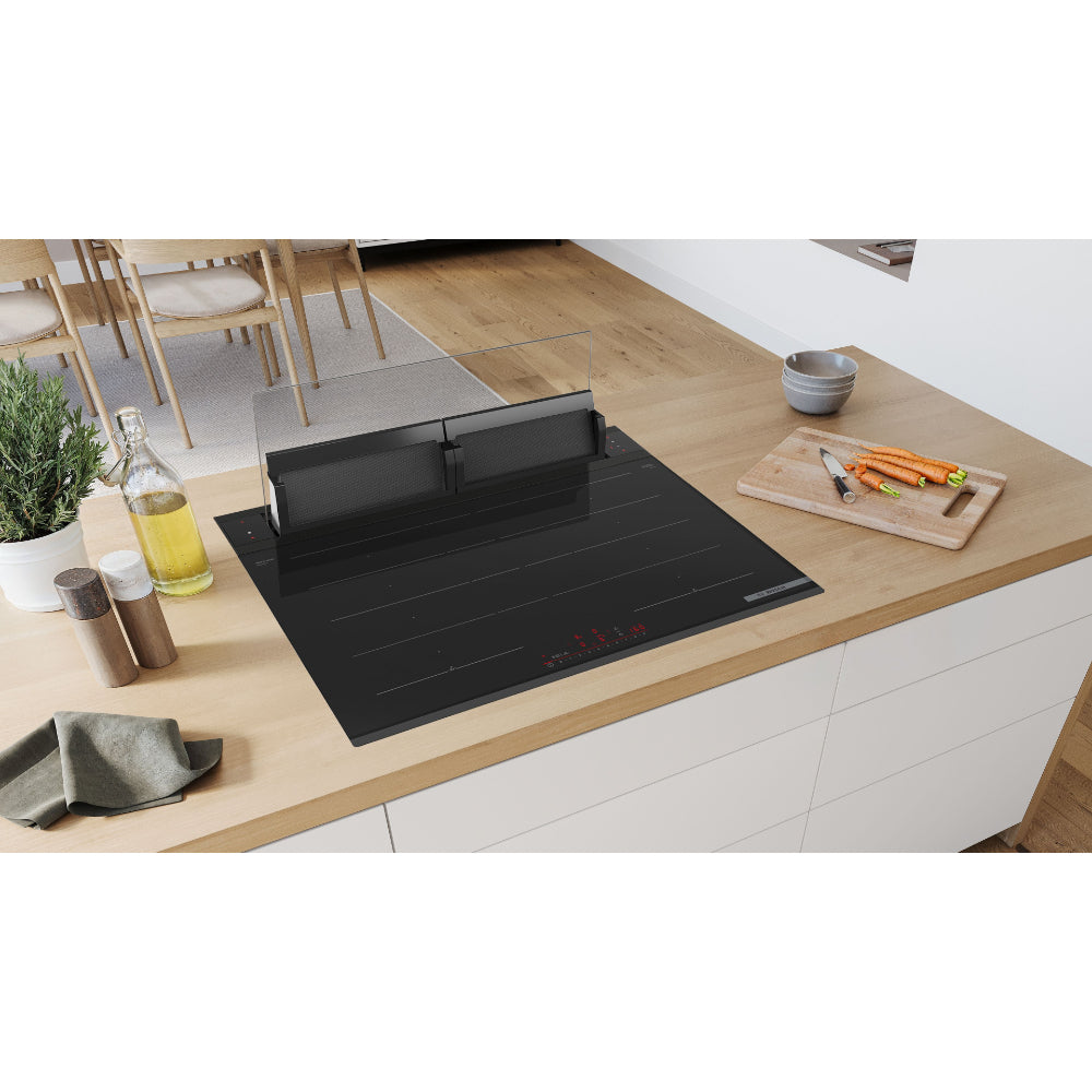 Bosch Series 8 Downdraft Hood 80 cm 30 Watts, Clear Glass Black DDW88MM60B