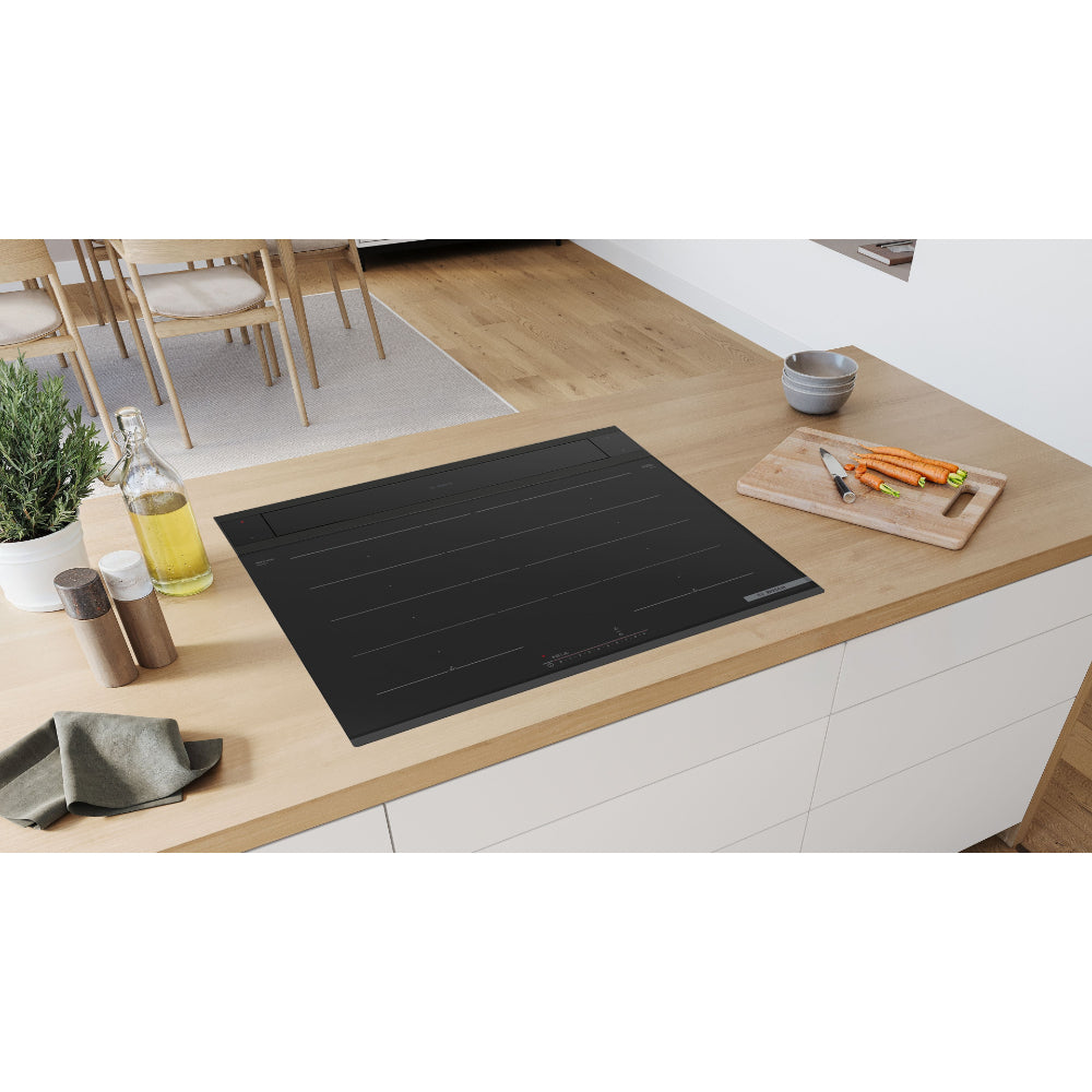 Bosch Series 8 Downdraft Hood 80 cm 30 Watts, Clear Glass Black DDW88MM60B