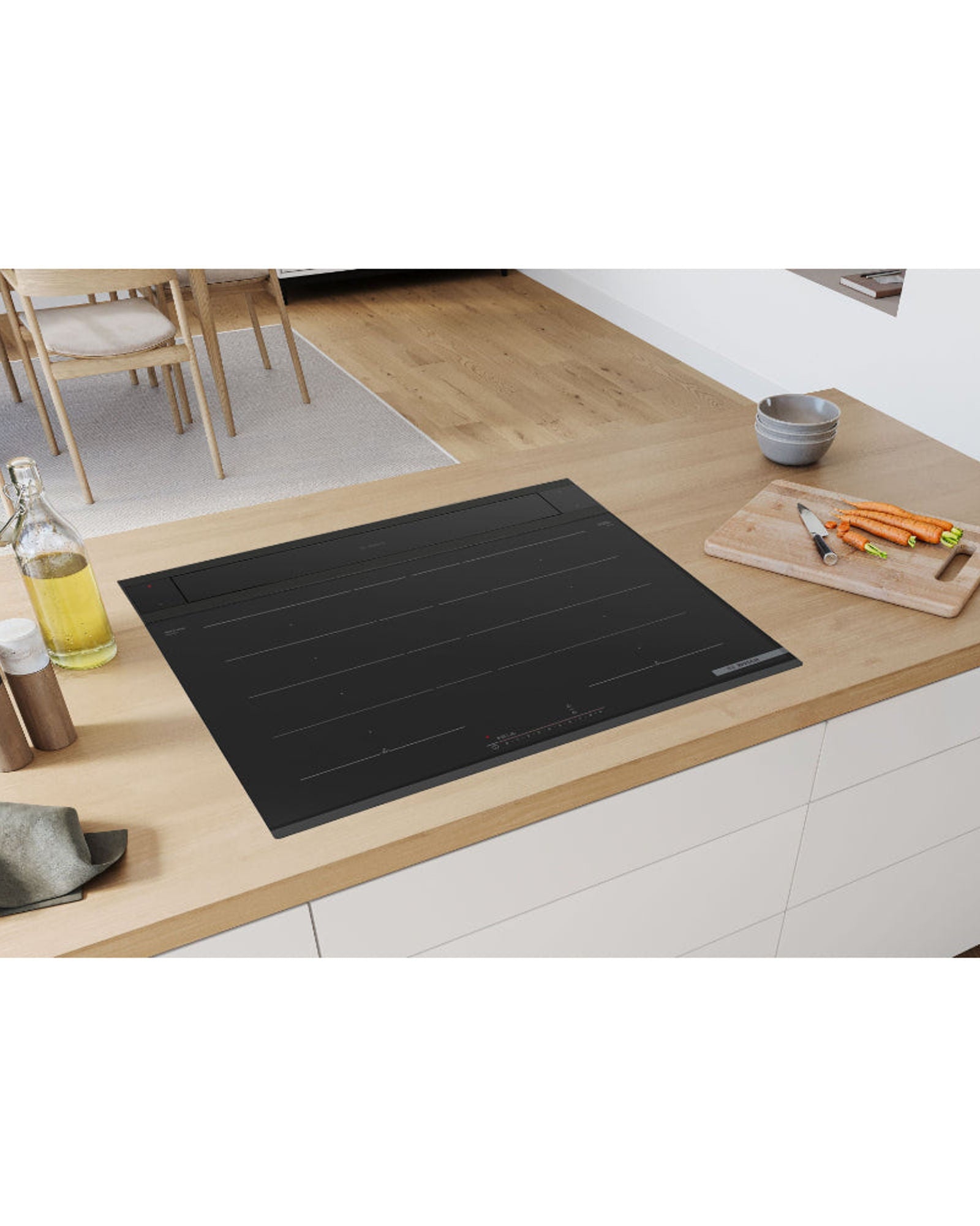 Bosch Series 8 Downdraft Hood 80 cm 30 Watts, Clear Glass Black DDW88MM60B