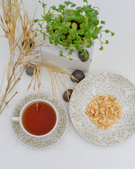 Dankotuwa 24-pc Dinner Set with Green Leaves Desert Flower City of UAE