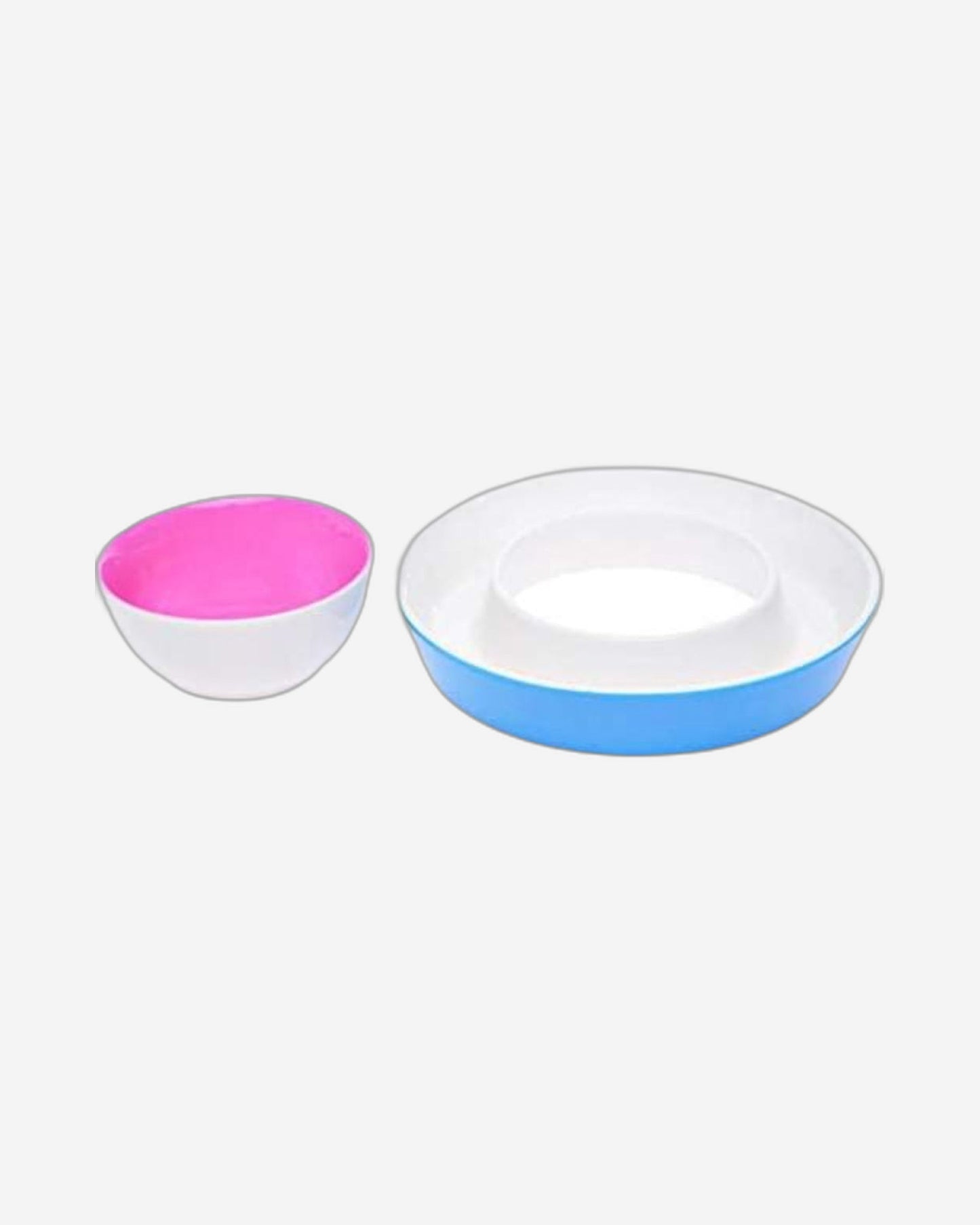 Shallow Swirl Porcelain Bowl Set, 2-Piece Elegant White Serving Bowls