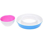 Shallow Swirl Porcelain Bowl Set, 2-Piece Elegant White Serving Bowls