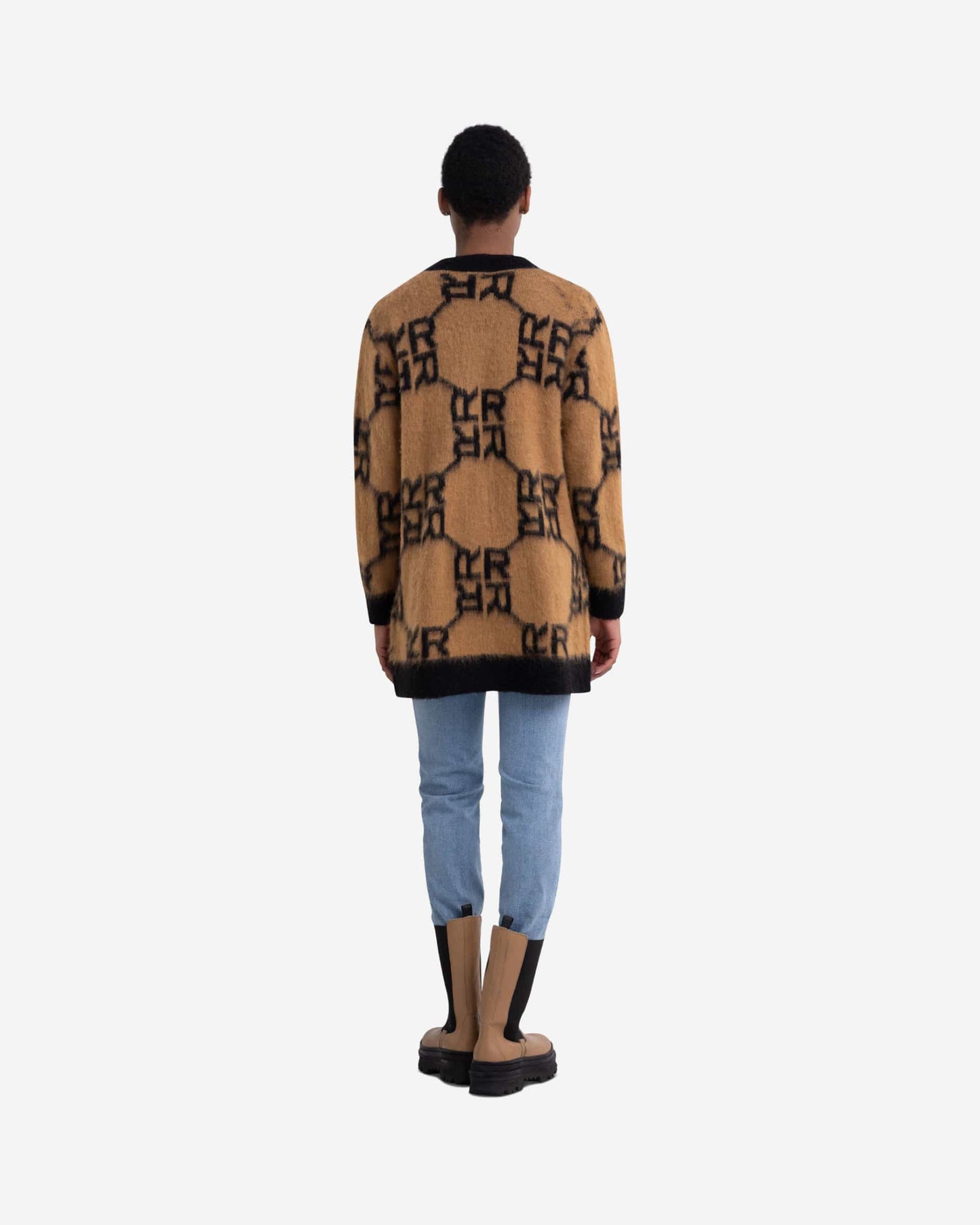 Maxi Cardigan With Monogram Logo