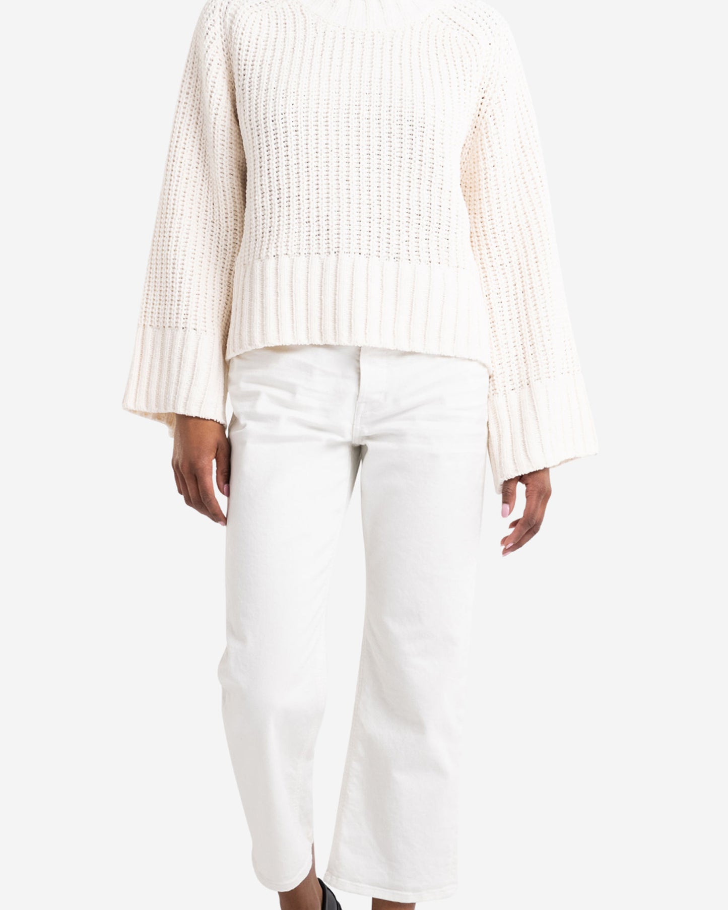 Cropped Chenille Sweater