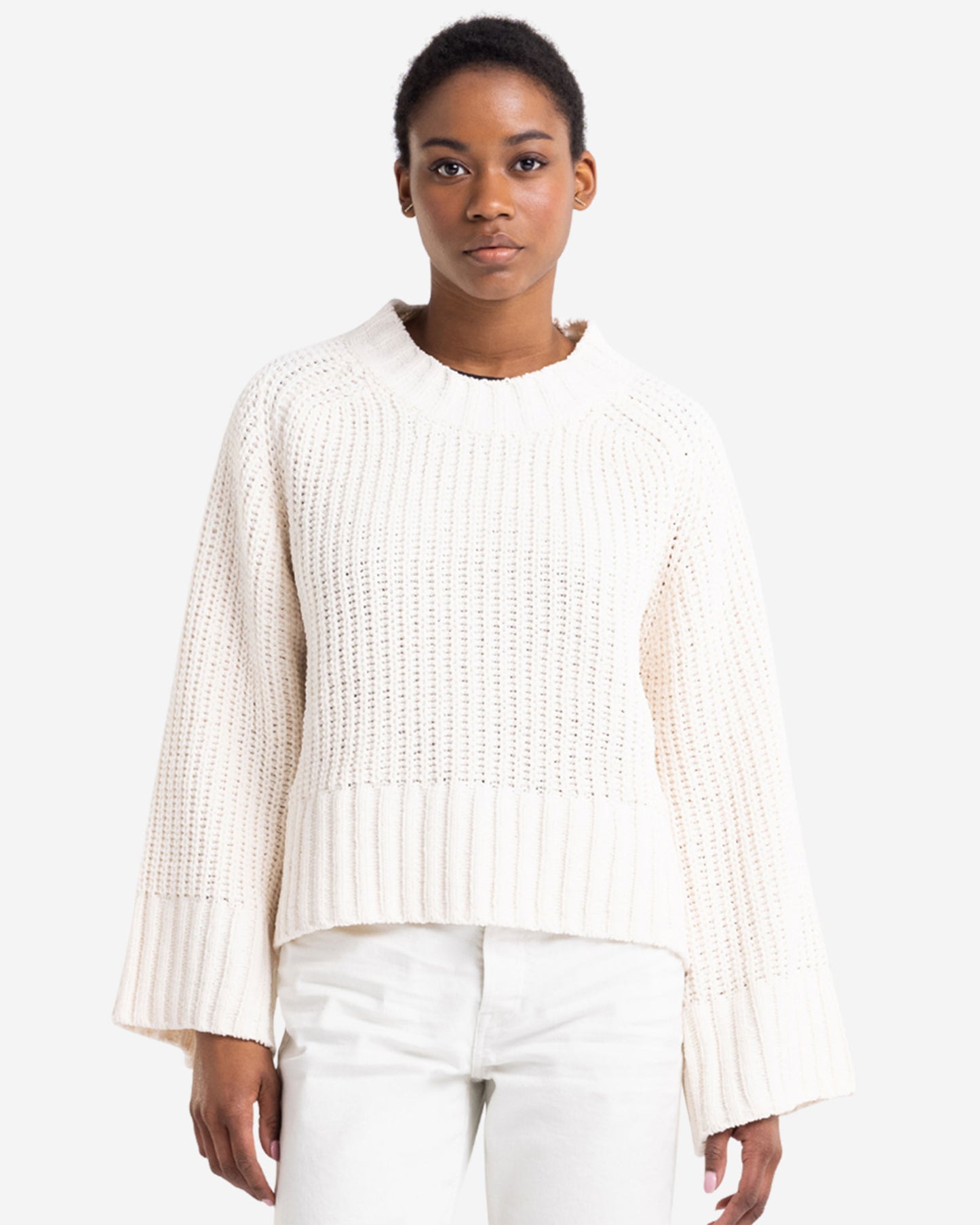 Cropped Chenille Sweater