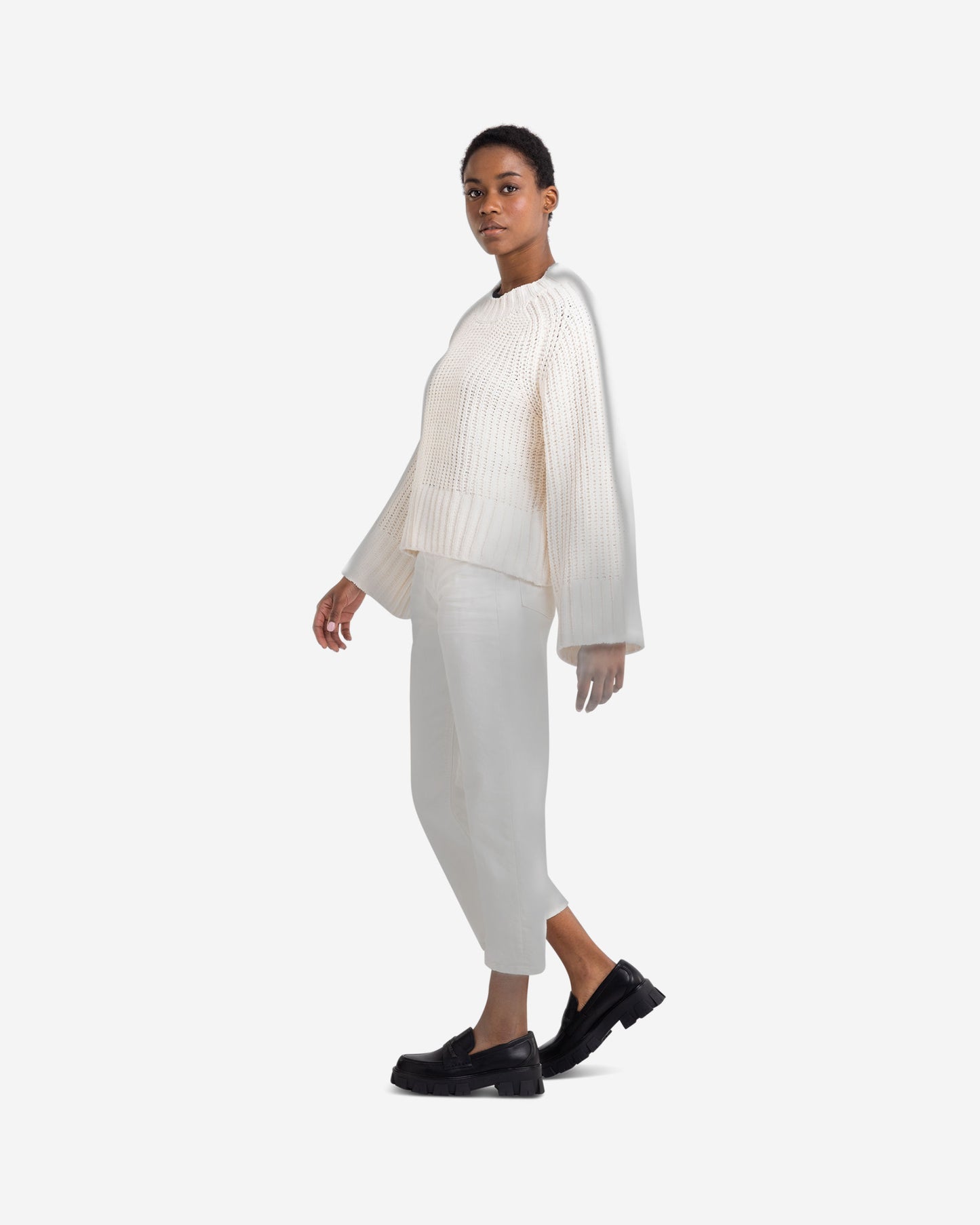 Cropped Chenille Sweater