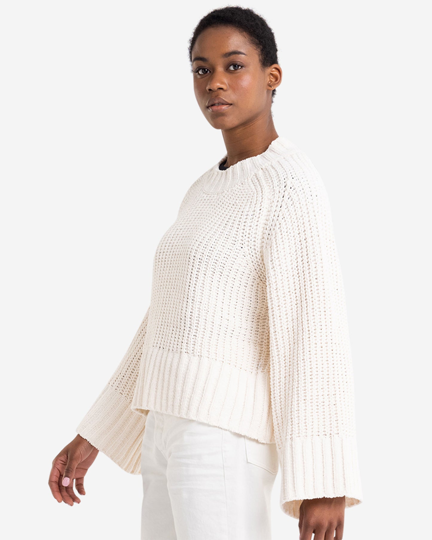 Cropped Chenille Sweater
