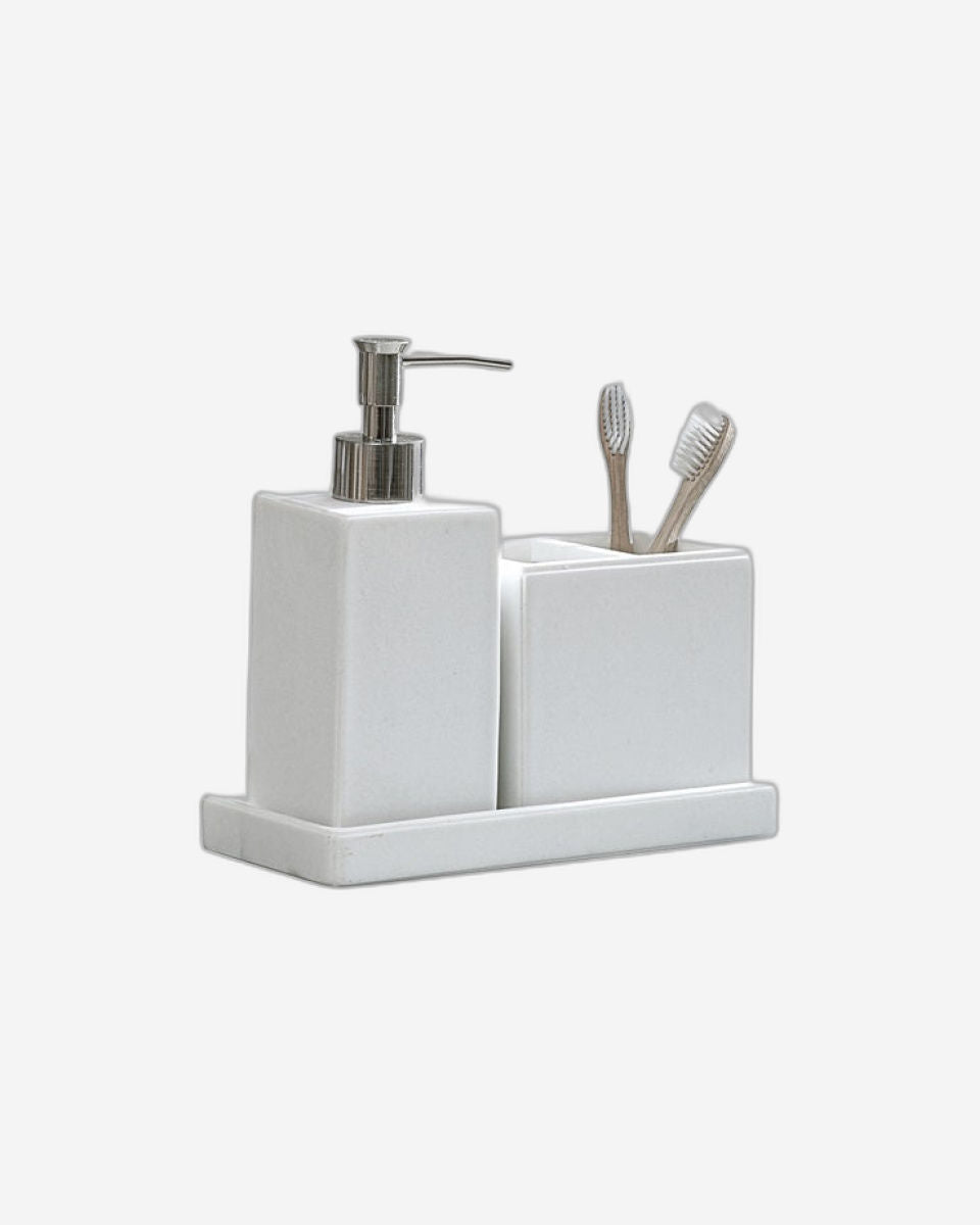 DKNY "White Tile" 3pcs Bathroom Accessories
