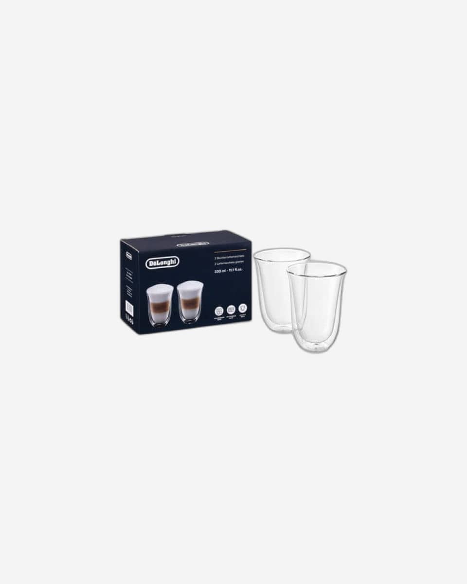 De'Longhi Latte Macchiato Thermo Glass Set, 2-Piece – 182755