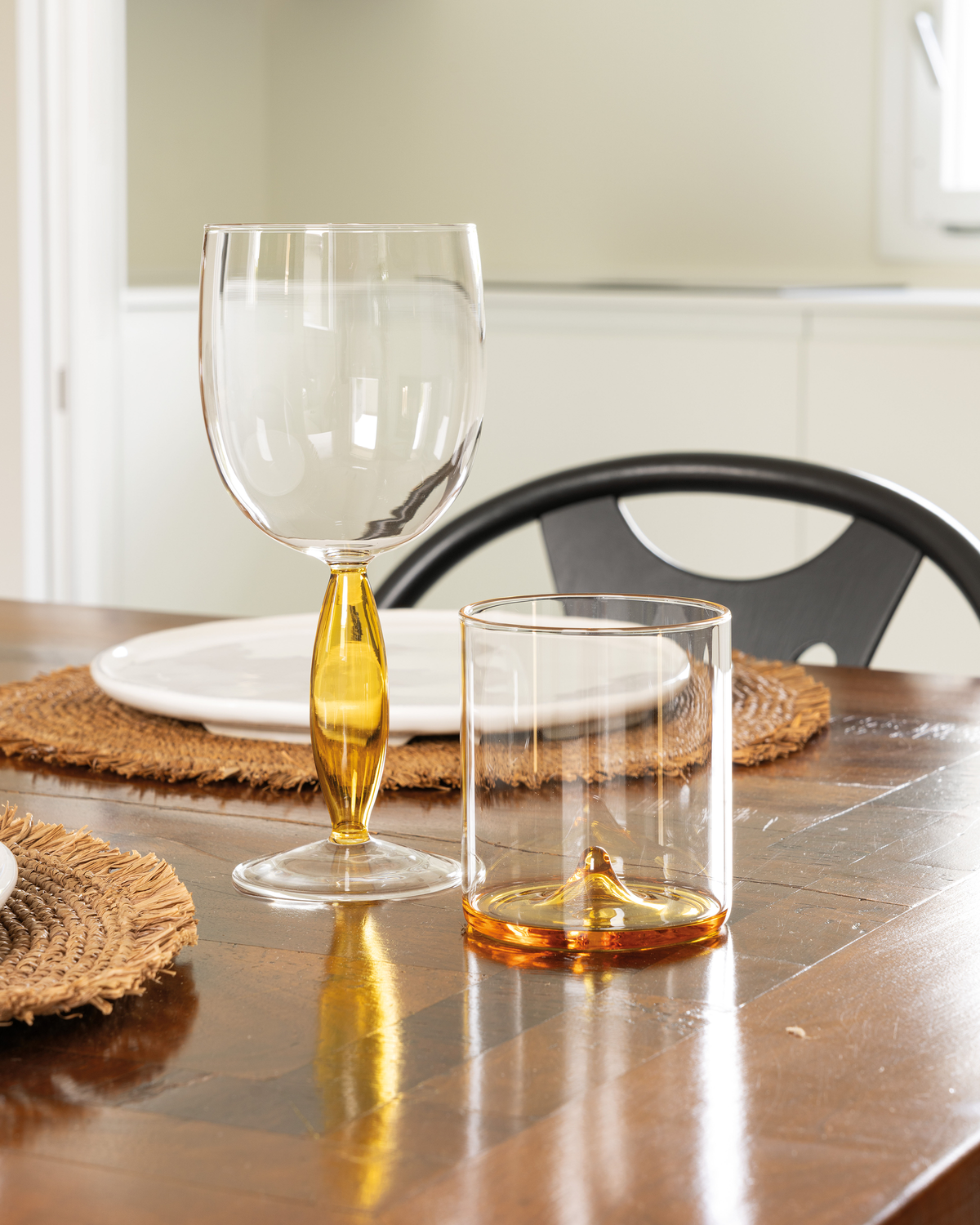 Zafferano Discobolo Tumbler Clear Lake Green Set 4