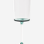 Zafferano Discobolo White Wine Goblet Clear Lake Green Set 4