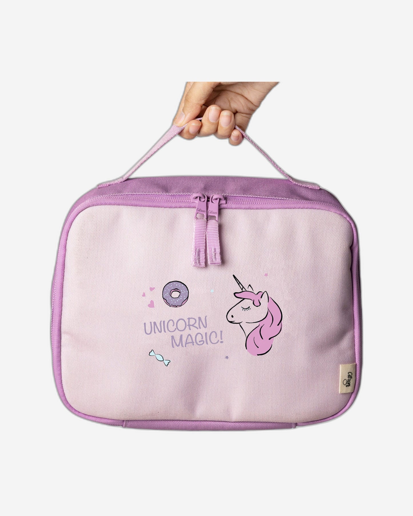 Citron Stormy Unicorn/Purple Insulated Square Lunchbag