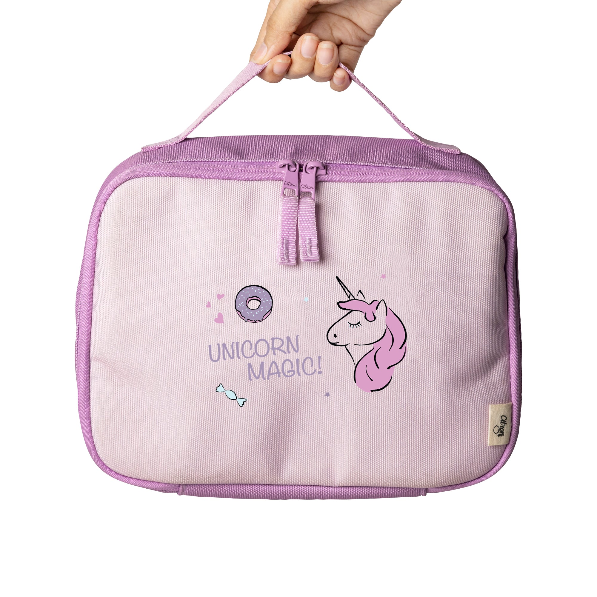 Citron Stormy Unicorn/Purple Insulated Square Lunchbag