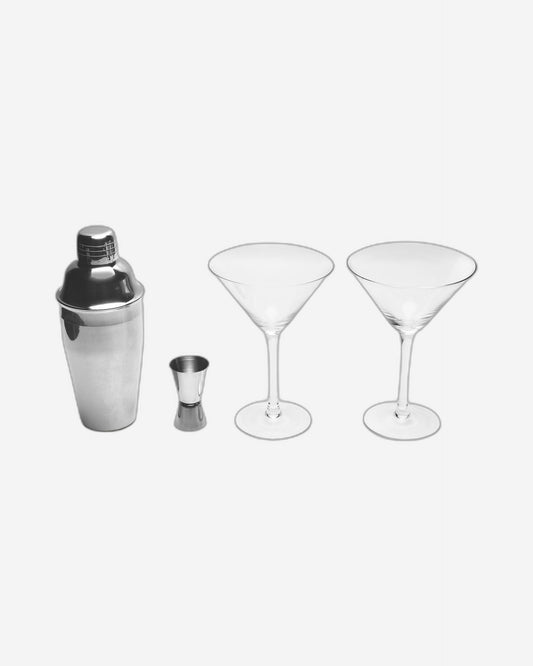 Ladelle Aurora Silver 4Pc Gift Cocktail Set
