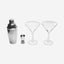 Ladelle Aurora Silver 4Pc Gift Cocktail Set