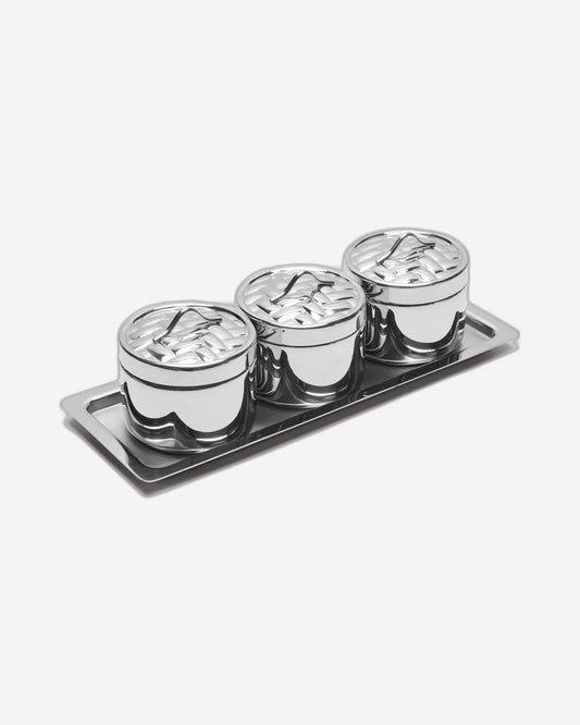 Global Tablewarefinger Food Serving Set  Stainless Steel