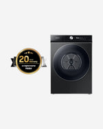 Samsung Front Load Dryer, 17 kg, Black, DV17B9750CV/GU