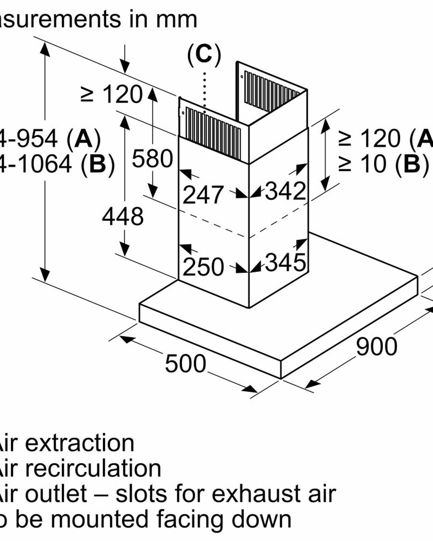 Bosch Series 6 Wall-Mounted Cooker Hood 90cm