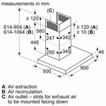 Bosch Series 6 Wall-Mounted Cooker Hood 90cm