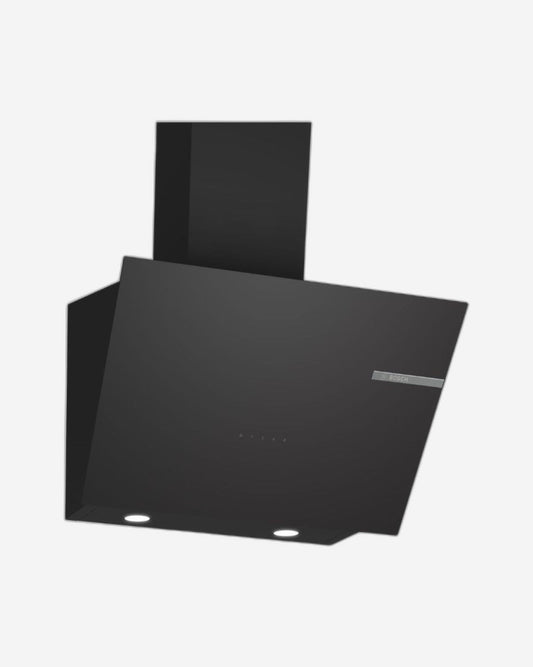 Bosch, 60cm, Wall-Mounted Cooker Hood, 700 m³/h Extraction, Glass Body, 2-Stage Intensive, DWK66PJ60M Black