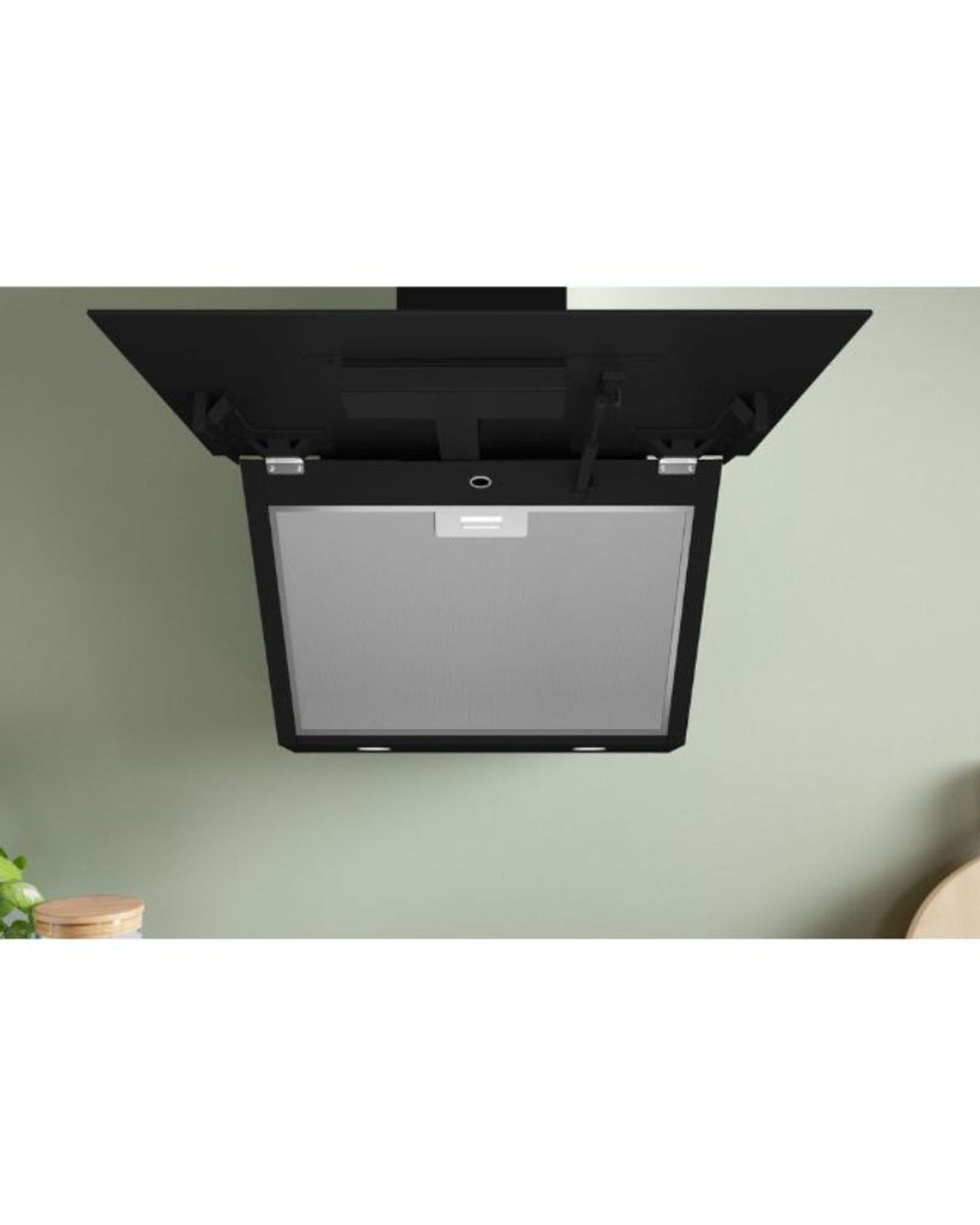 Bosch, 60cm, Wall-Mounted Cooker Hood, 700 m³/h Extraction, Glass Body, 2-Stage Intensive, DWK66PJ60M Black