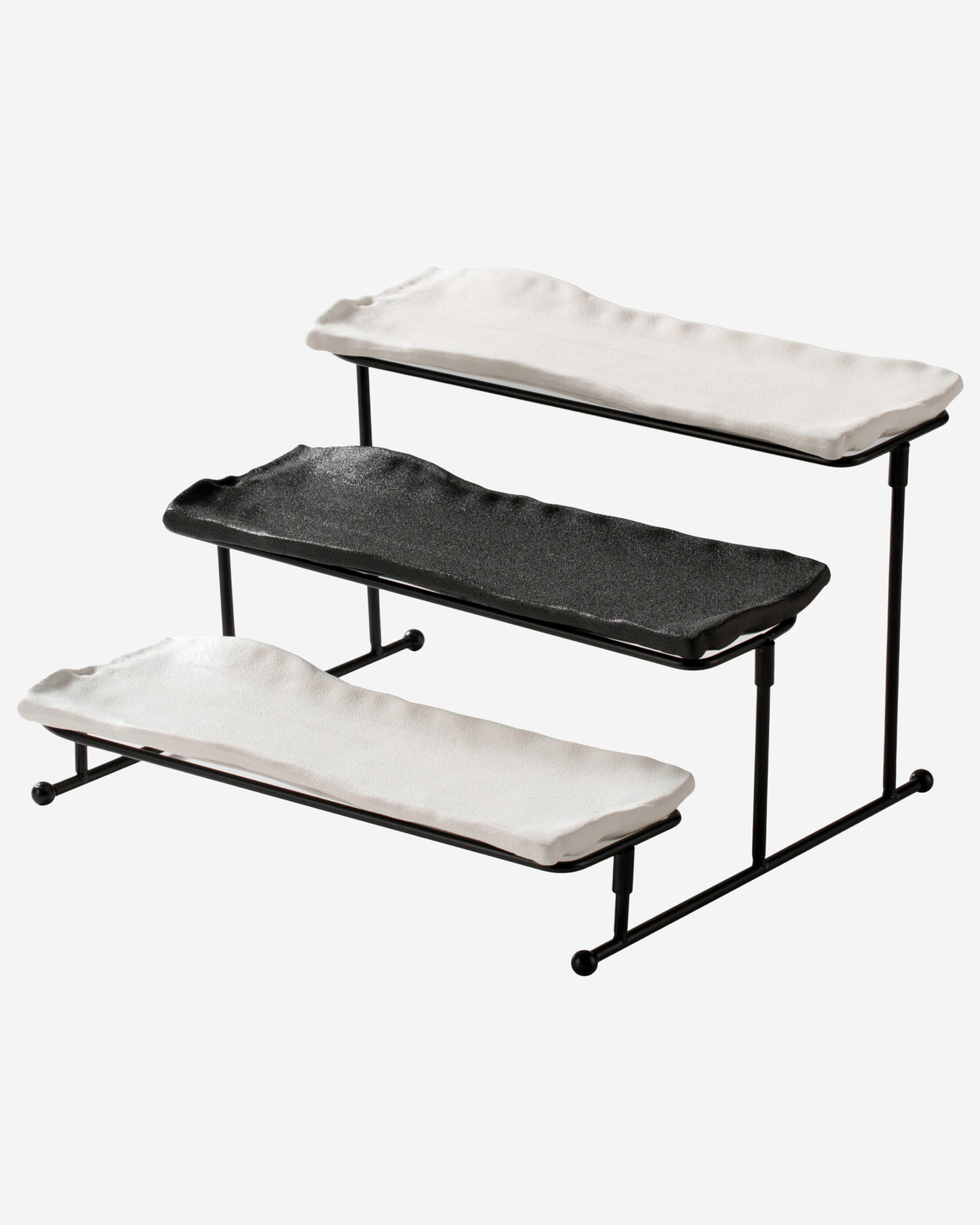 Shallow 3?Tier Porcelain Serving Stand