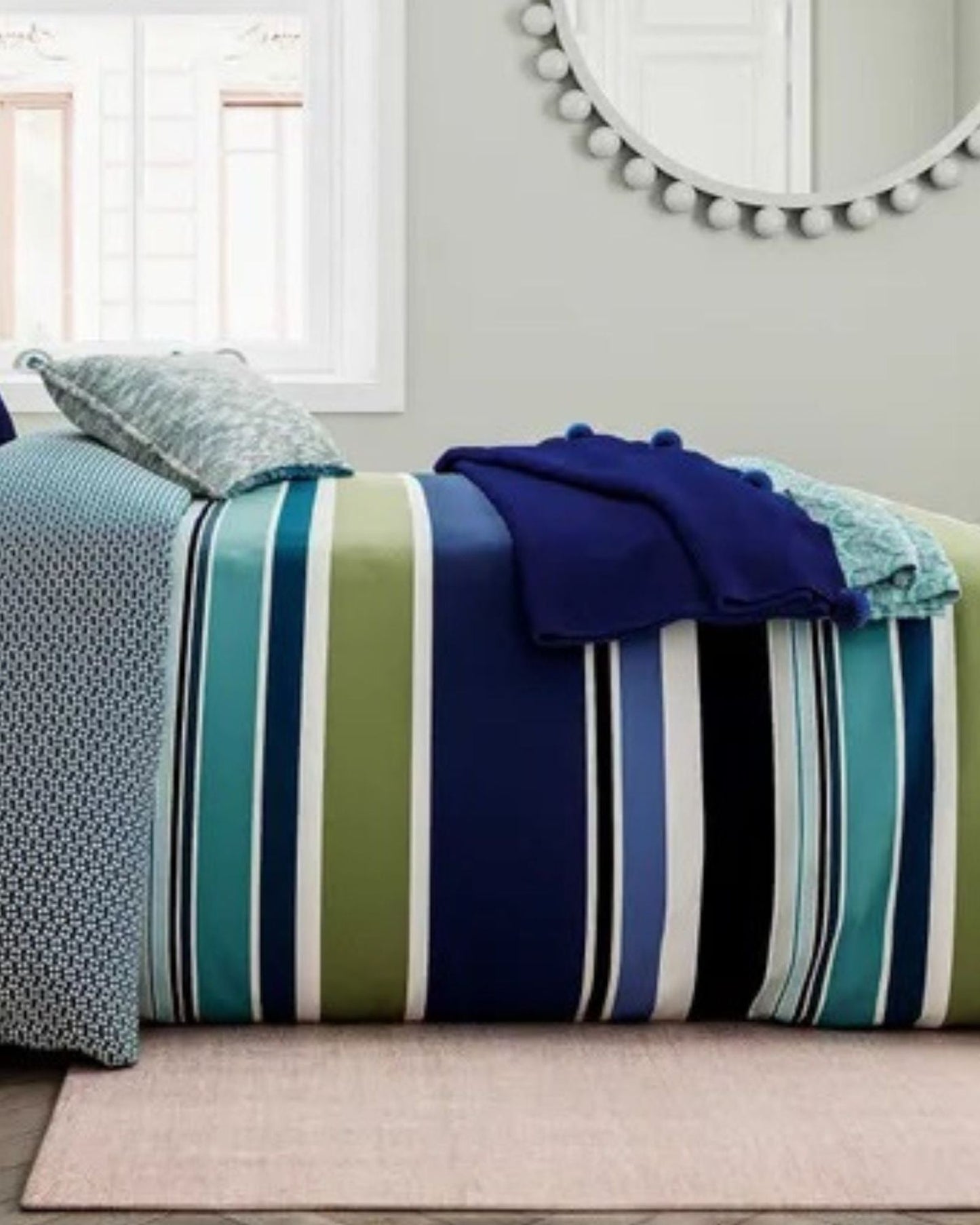 Helena Springfield "Darcie Stripe" Duvet Cover Sets in Blue/Green