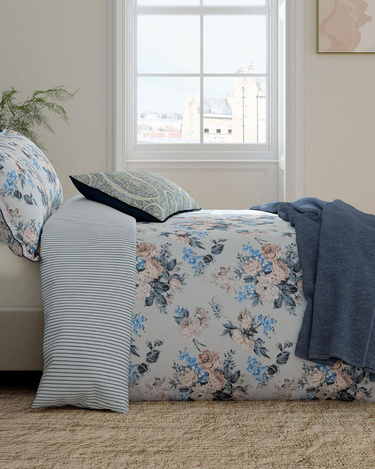 Bedeck of Belfast "Delphine" Duvet Cover and Oxford Pillowcase in Chambray Blue