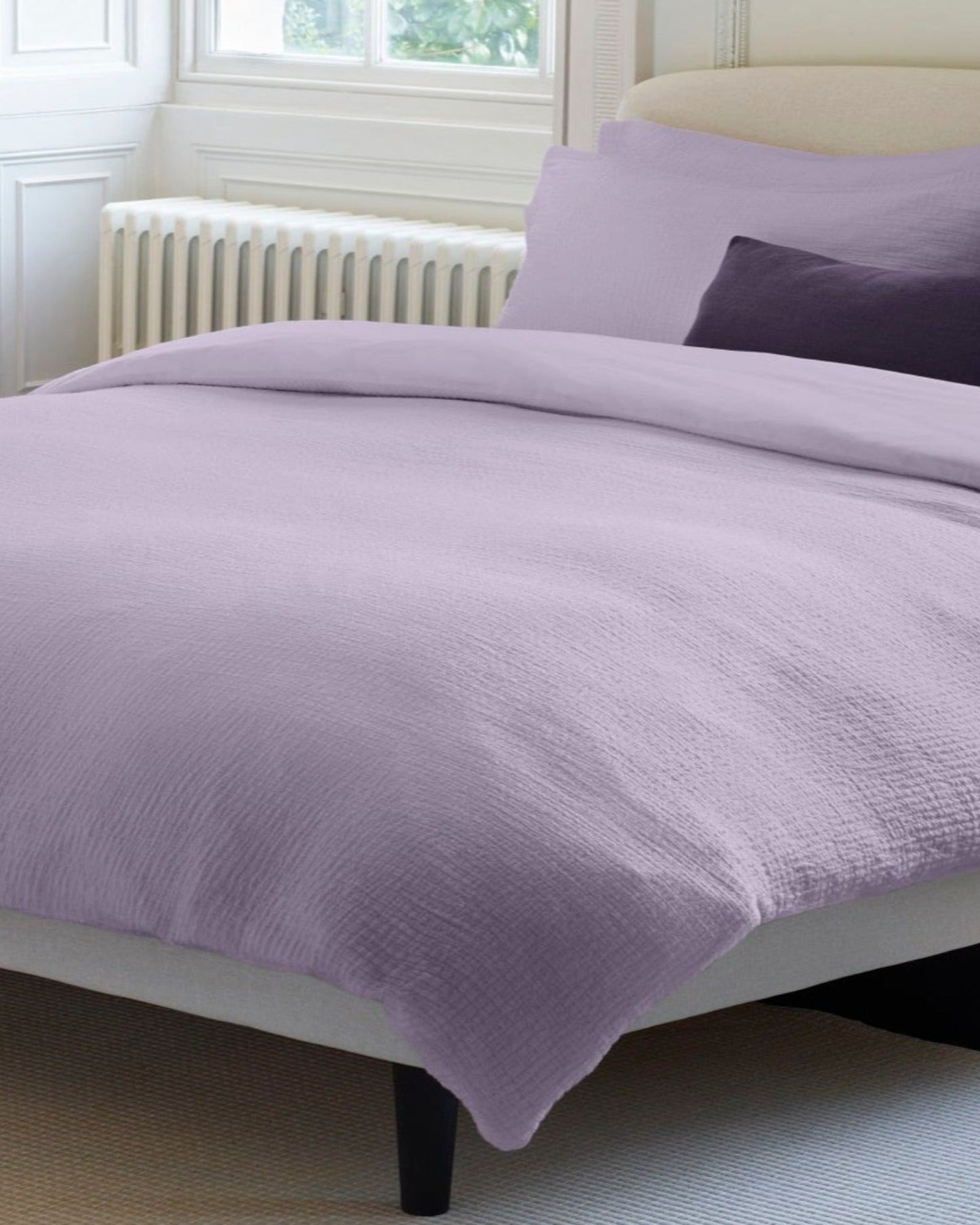 Jasper Conran "Double Weave" Duvet Cover Set in Lavender Grey