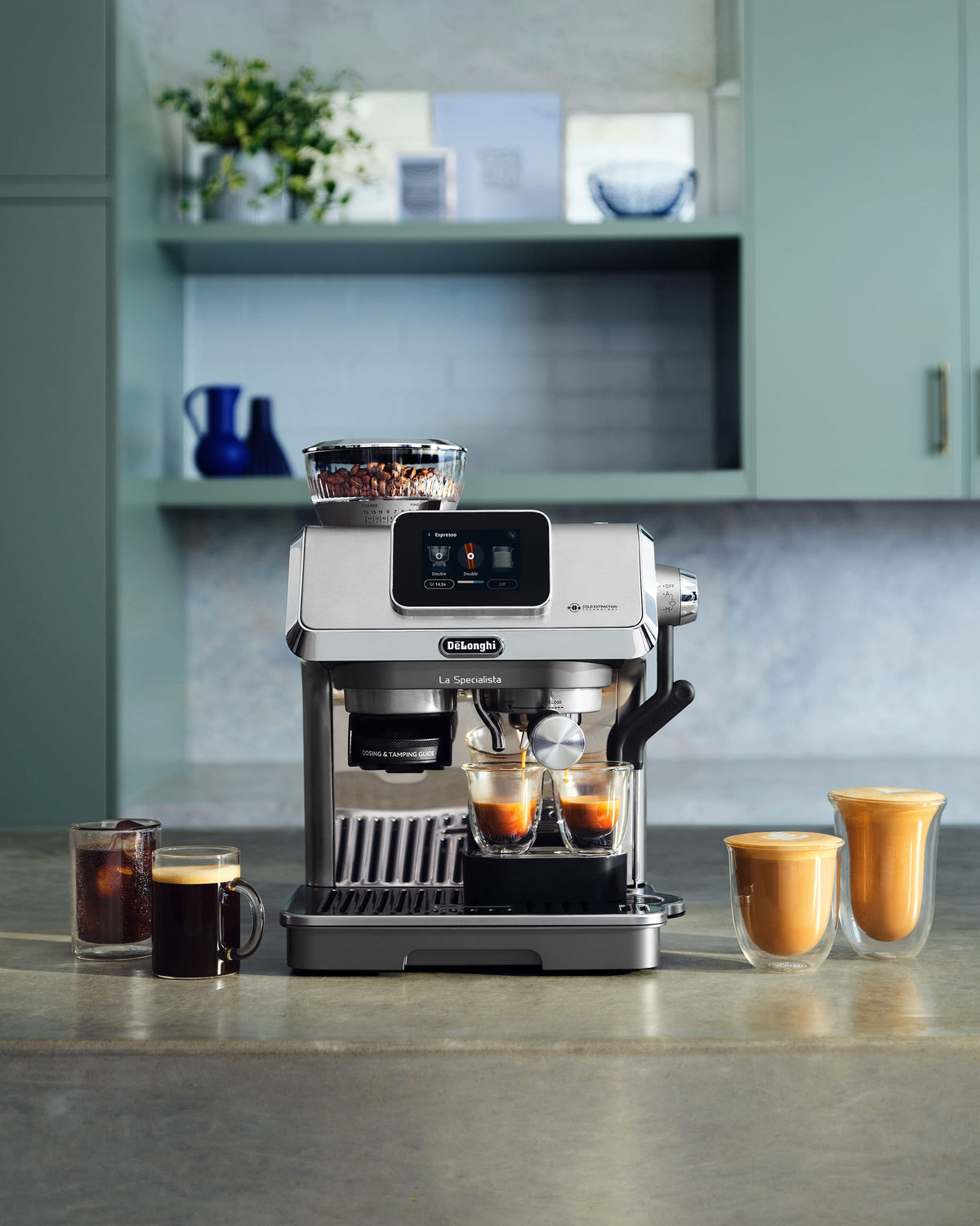 De'Longhi La Specialista Semi-Automatic Espresso Machine Touch Plus Cold Brew EC9455.M Metal (ESMA Certfied)