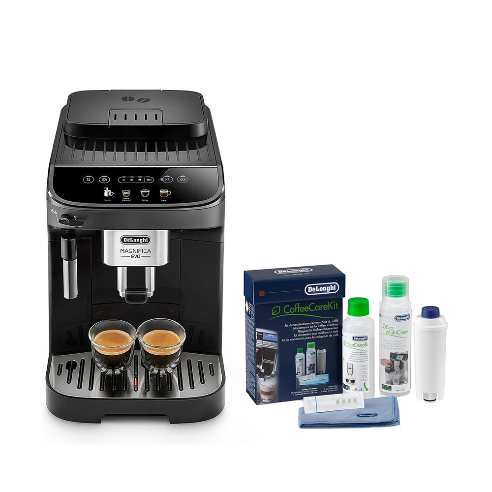  DELONGHI MAGNIFICA EVO AUTOMATIC COFFEE MACHINE BLACK ECAM290.21.B + DE'LONGHI COFFEE CARE KIT - DLSC306 