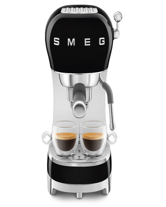 SMEG Espresso Machine Black 50’s Style - ECF02BLUK