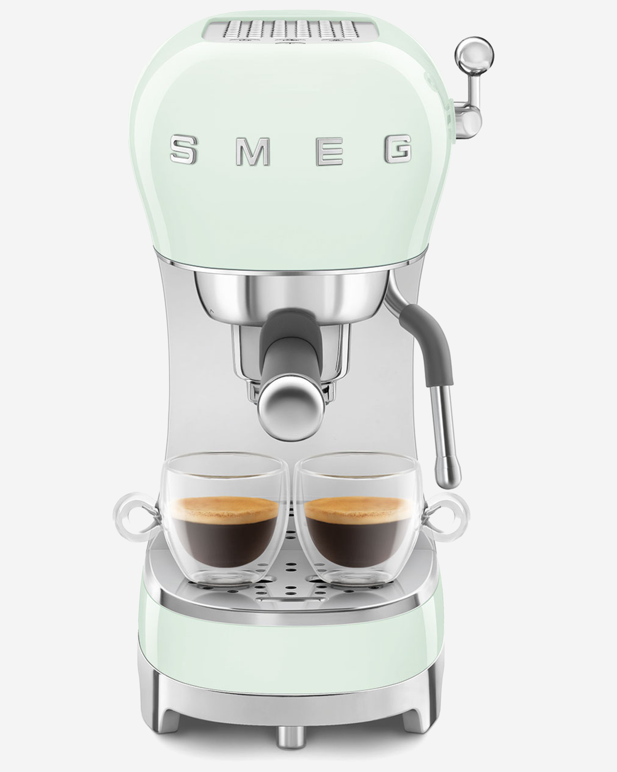 SMEG Espresso Coffee Machine Pastel Green - ECF02PGUK