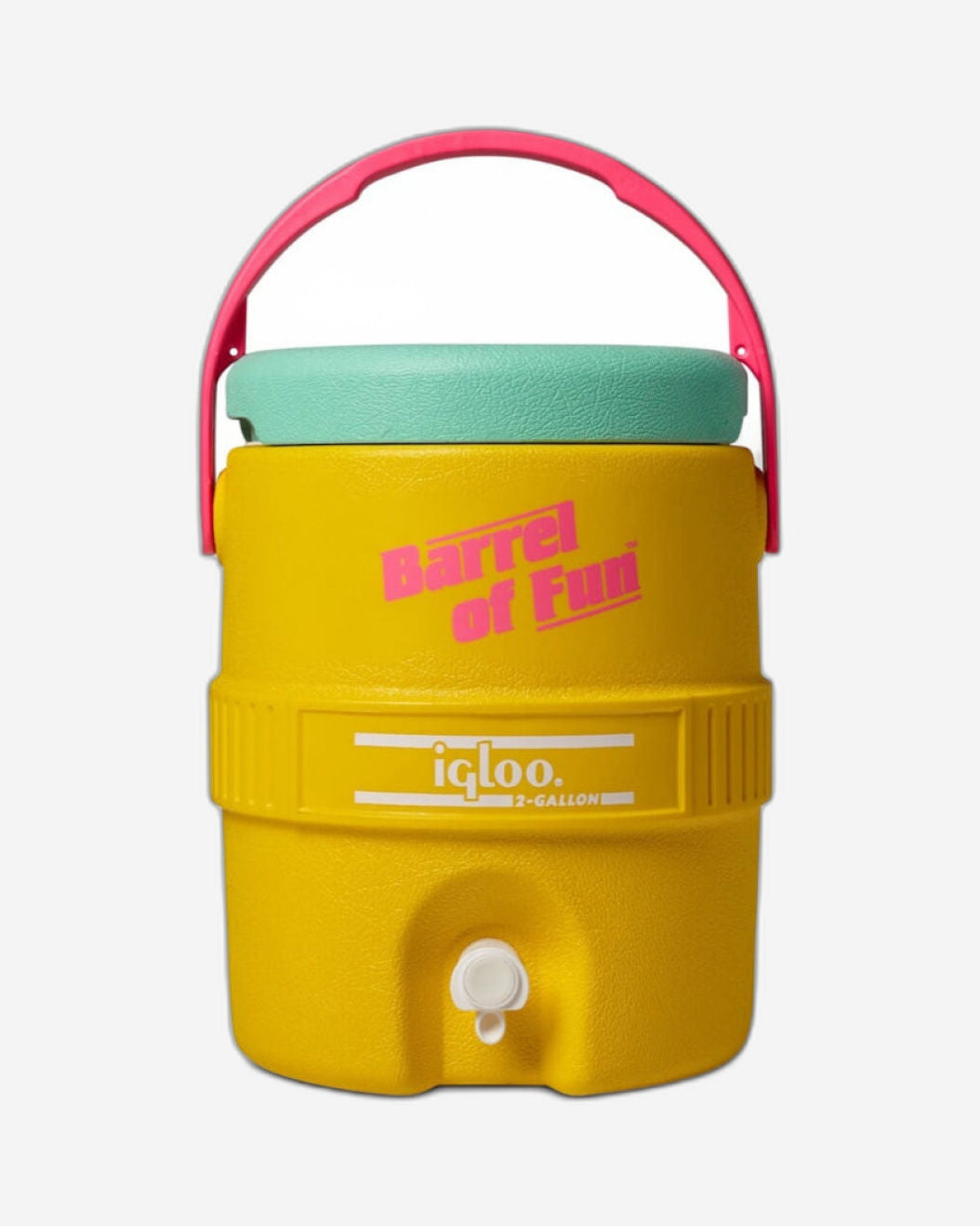 00031416-Igloo-Retro Barrel of Fun 2 Gallon Water Jug - Yellow
