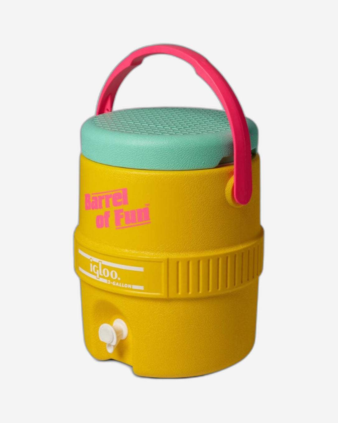 00031416-Igloo-Retro Barrel of Fun 2 Gallon Water Jug - Yellow